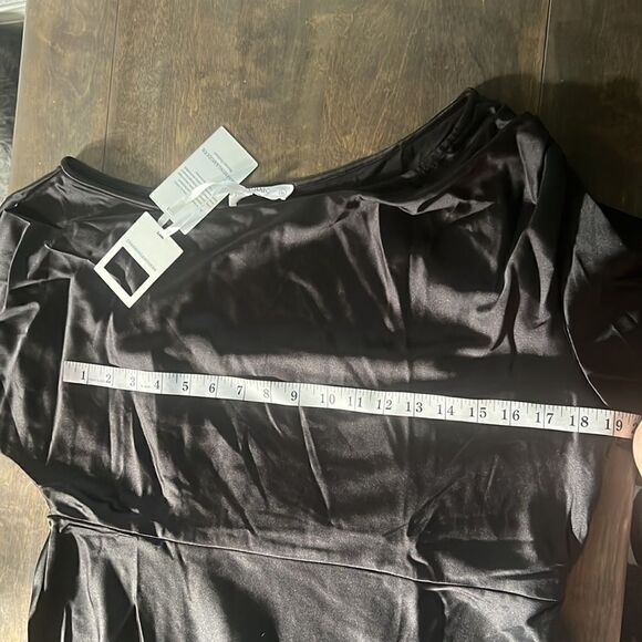 Nwt Jasambac Off one Shoulder Cocktail Party Wedding Guest Satin Dress XL - Picture 10 of 13